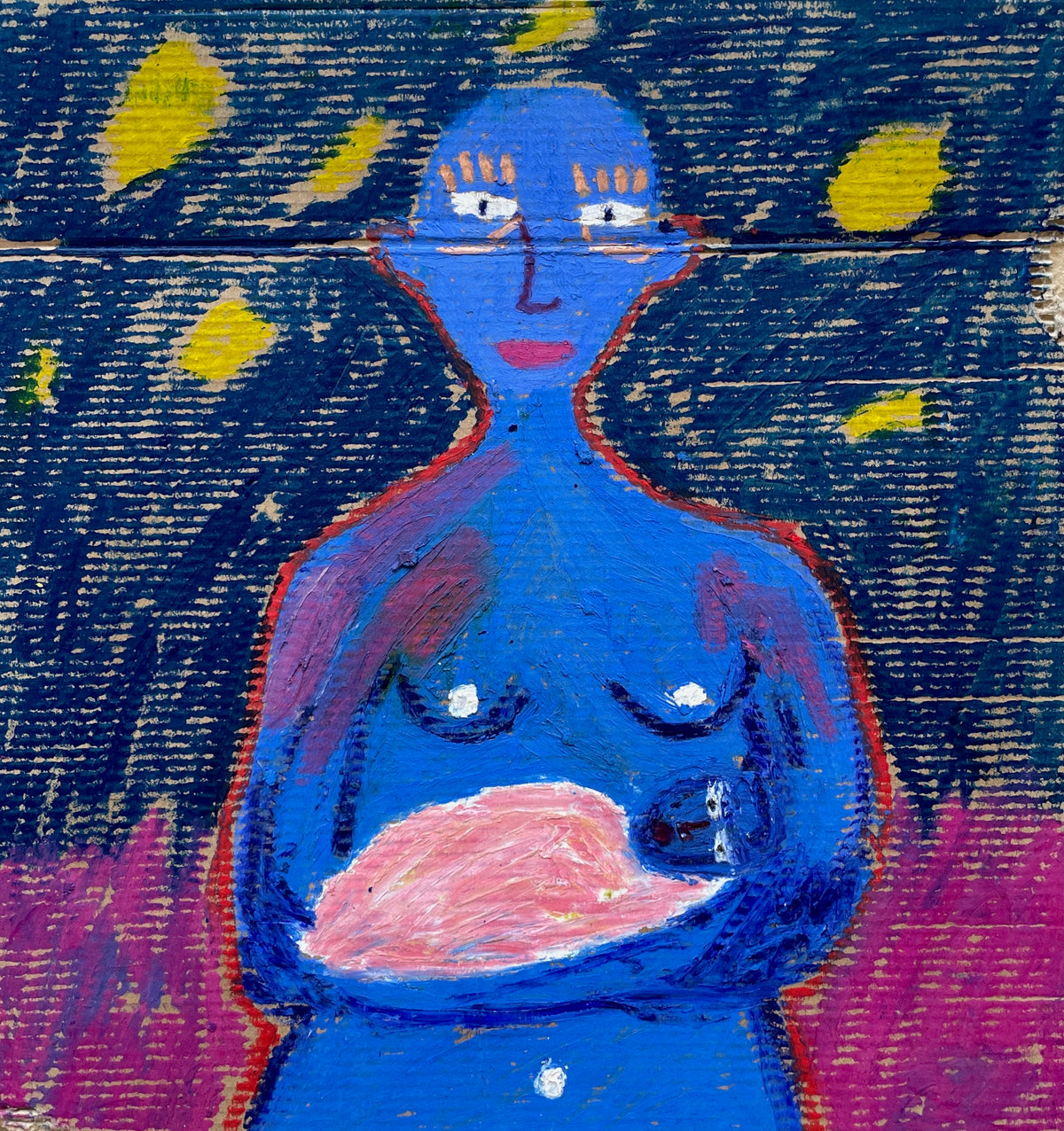 Mère et enfant dans la nuit